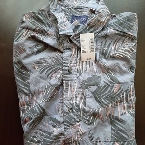 Boys Button Down Tropical Short Sleeve Shirt
